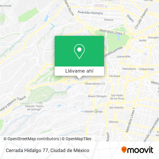 Mapa de Cerrada Hidalgo 77