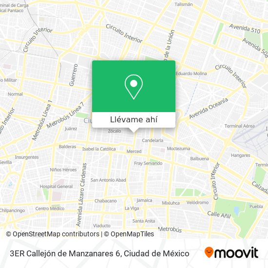 Mapa de 3ER Callejón de Manzanares 6
