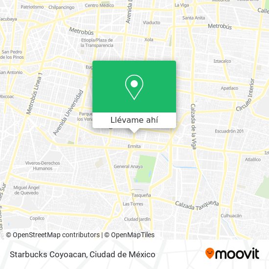 Mapa de Starbucks Coyoacan