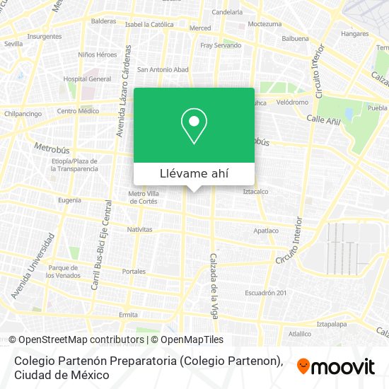 Mapa de Colegio Partenón Preparatoria (Colegio Partenon)