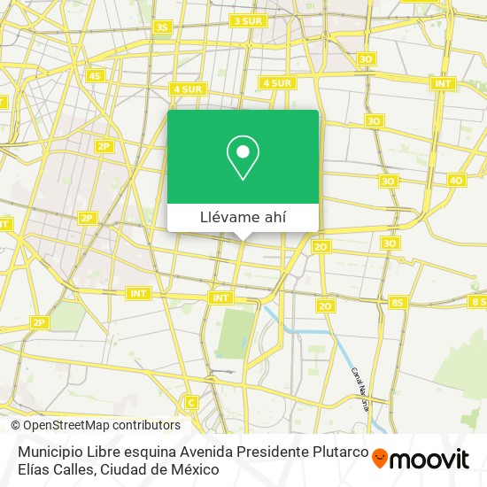 Mapa de Municipio Libre esquina Avenida Presidente Plutarco Elías Calles