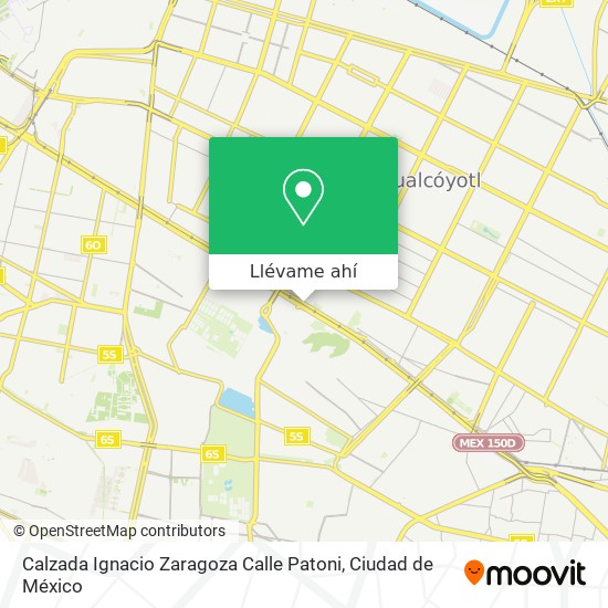Mapa de Calzada Ignacio Zaragoza Calle Patoni