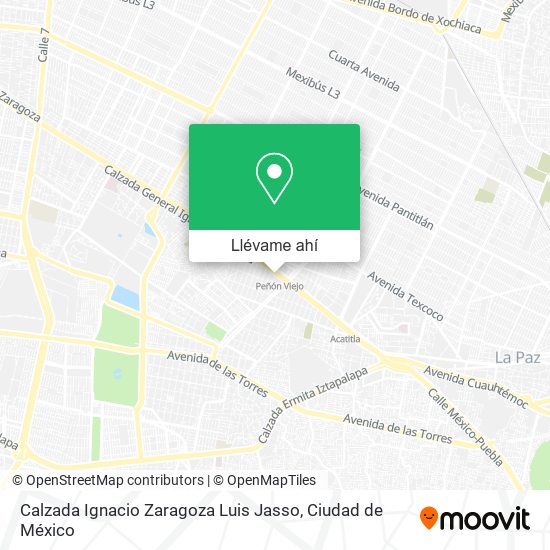 Mapa de Calzada Ignacio Zaragoza Luis Jasso