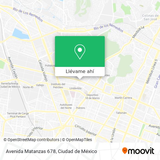 Mapa de Avenida Matanzas 678