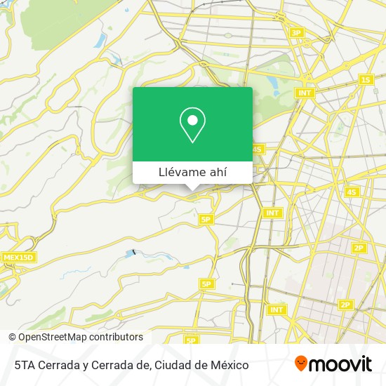 Mapa de 5TA Cerrada y Cerrada de