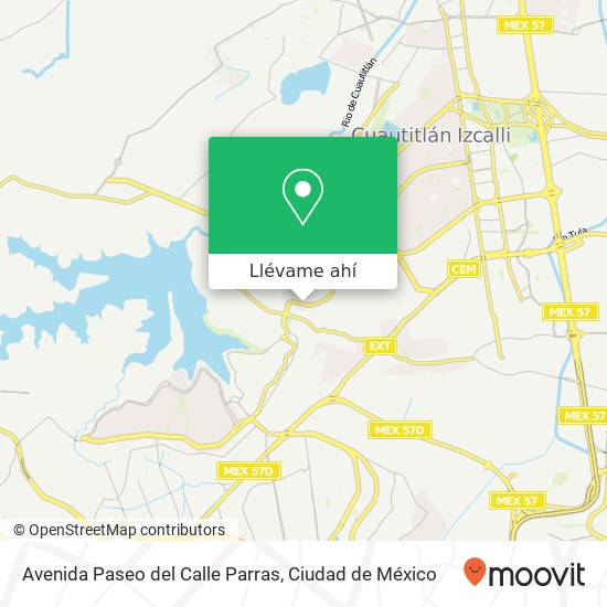 Mapa de Avenida Paseo del Calle Parras, Bosques de Morelos