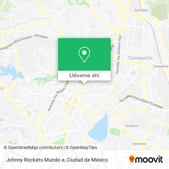 Mapa de Johnny Rockets Mundo e