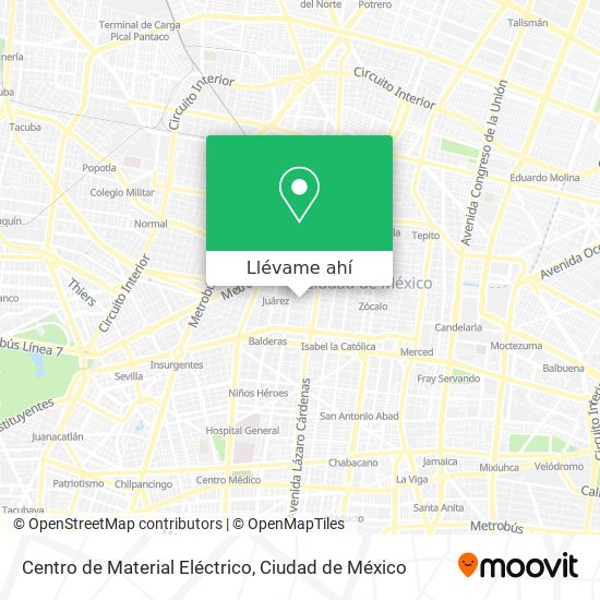 Mapa de Centro de Material Eléctrico