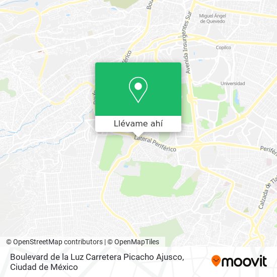Mapa de Boulevard de la Luz Carretera Picacho Ajusco