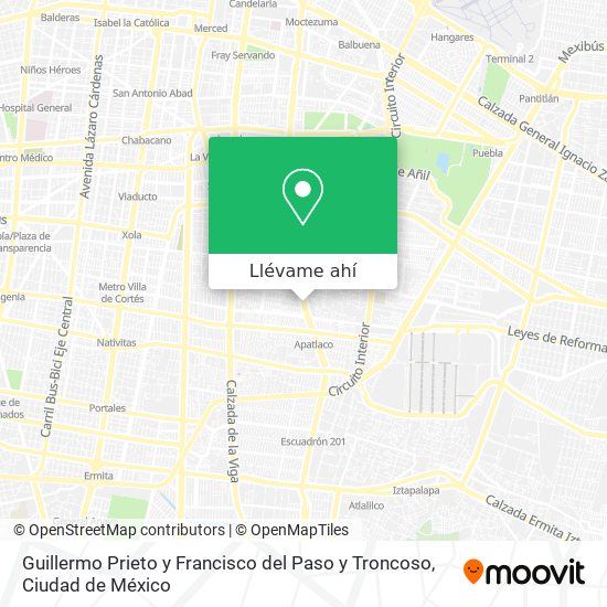 Mapa de Guillermo Prieto y Francisco del Paso y Troncoso