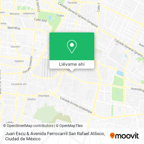 Mapa de Juan Escu & Avenida Ferrocarril San Rafael Atlixco