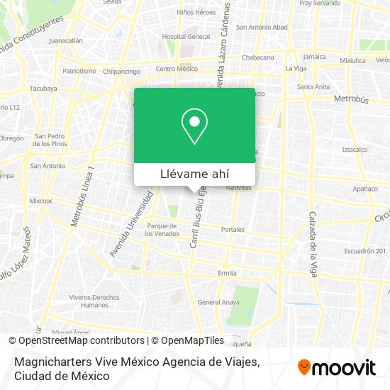 Mapa de Magnicharters Vive México Agencia de Viajes