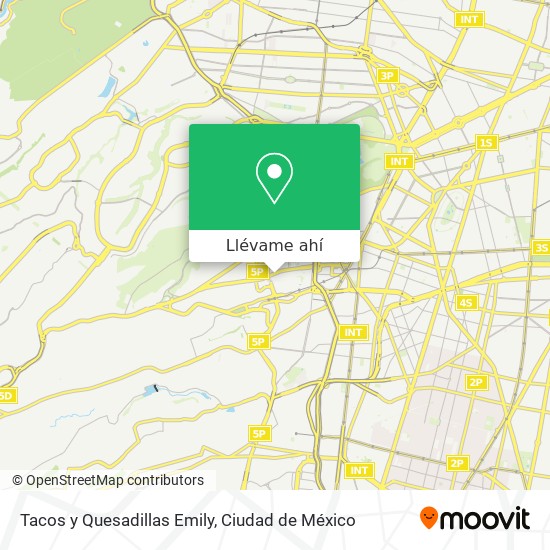 Mapa de Tacos y Quesadillas Emily
