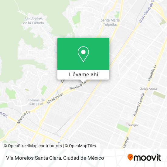 Mapa de Vía Morelos Santa Clara