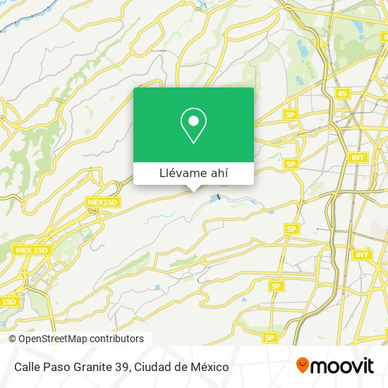 Mapa de Calle Paso Granite 39