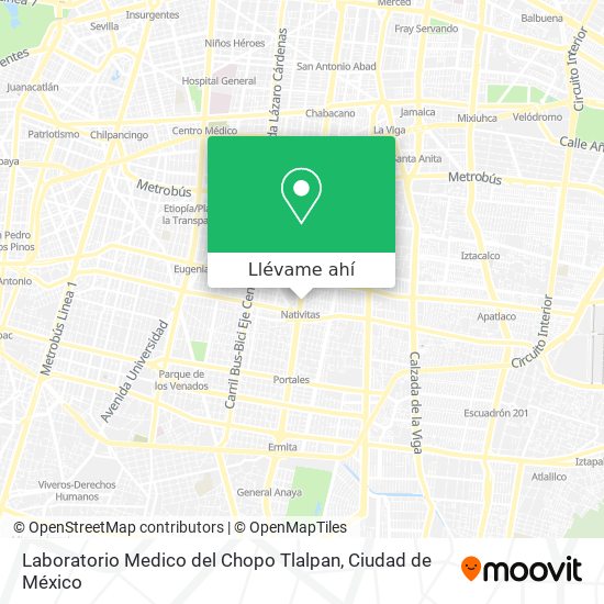 Mapa de Laboratorio Medico del Chopo Tlalpan