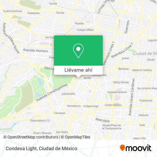 Mapa de Condesa Light