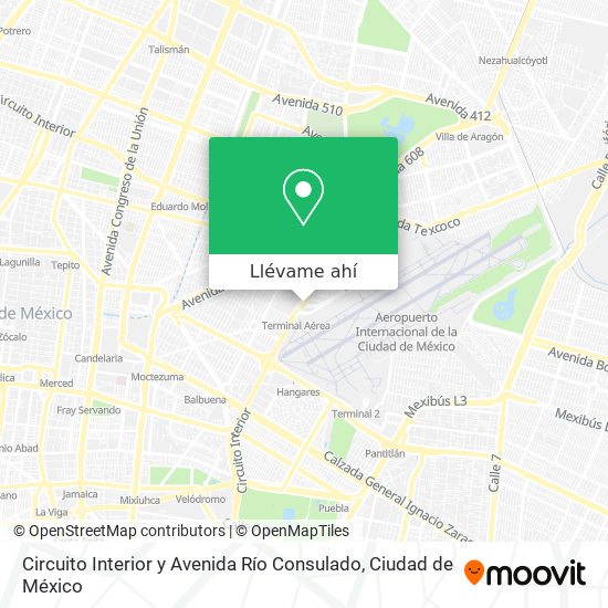 Mapa de Circuito Interior y Avenida Río Consulado