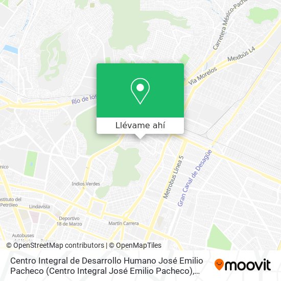 Mapa de Centro Integral de Desarrollo Humano José Emilio Pacheco (Centro Integral José Emilio Pacheco)