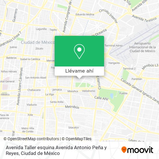 Mapa de Avenida Taller esquina Avenida Antonio Peña y Reyes