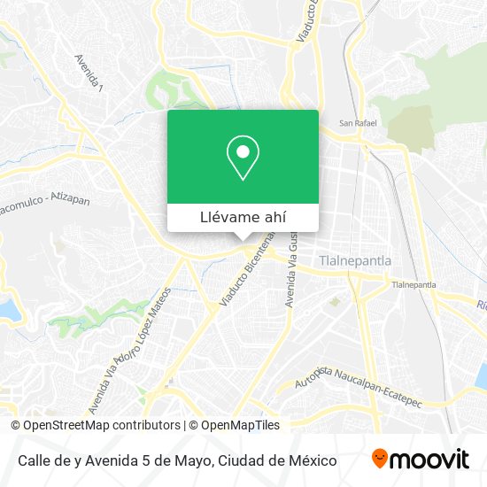 Mapa de Calle de y Avenida 5 de Mayo