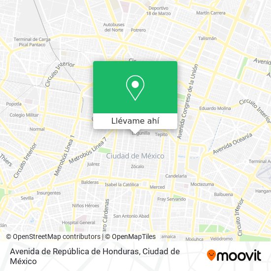 Mapa de Avenida de República de Honduras