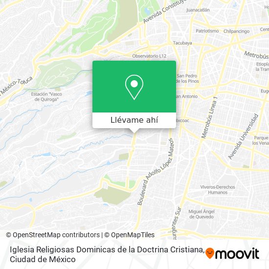 Mapa de Iglesia Religiosas Dominicas de la Doctrina Cristiana