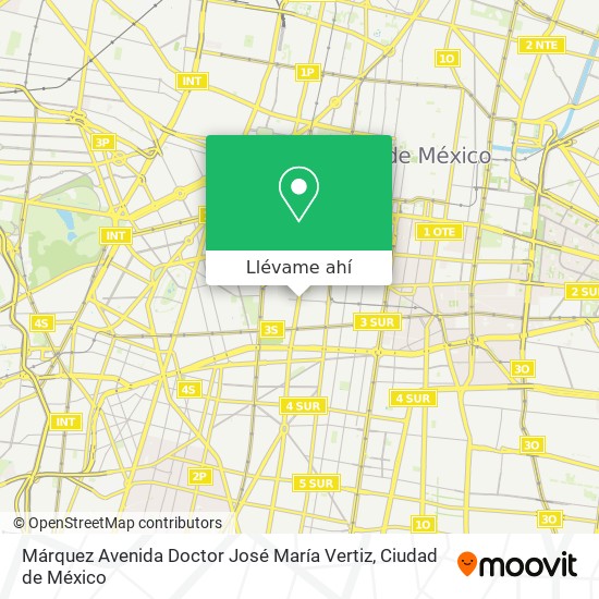Mapa de Márquez Avenida Doctor José María Vertiz