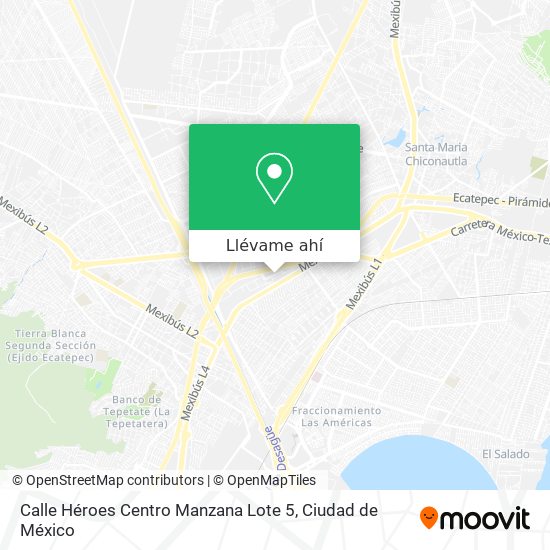 Mapa de Calle Héroes Centro Manzana Lote 5