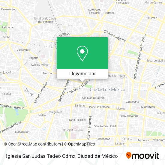 Mapa de Iglesia San Judas Tadeo Cdmx