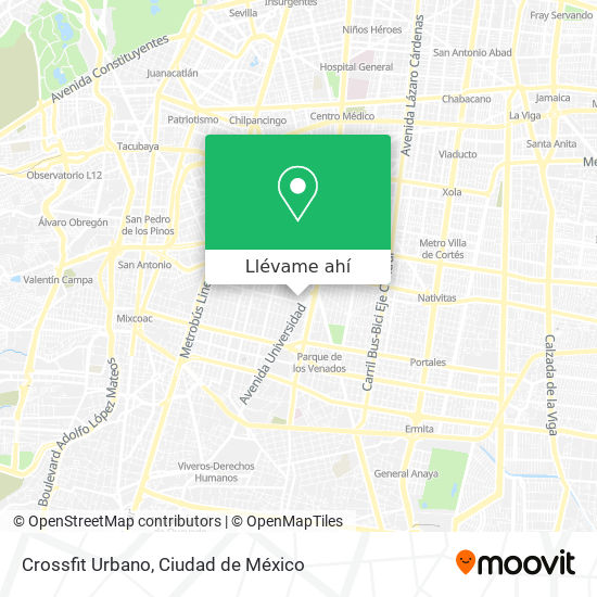 Mapa de Crossfit Urbano