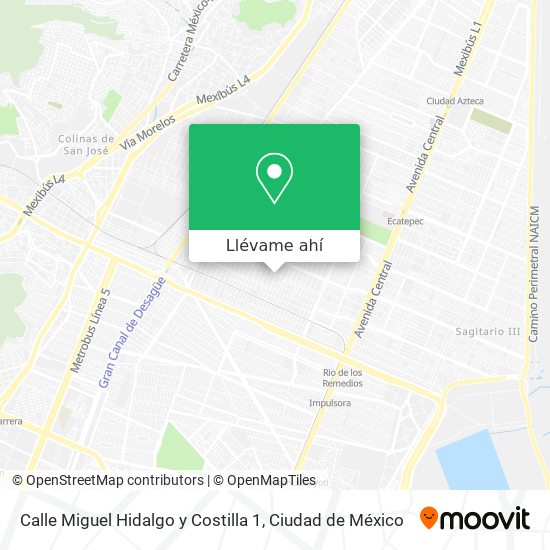 Mapa de Calle Miguel Hidalgo y Costilla 1