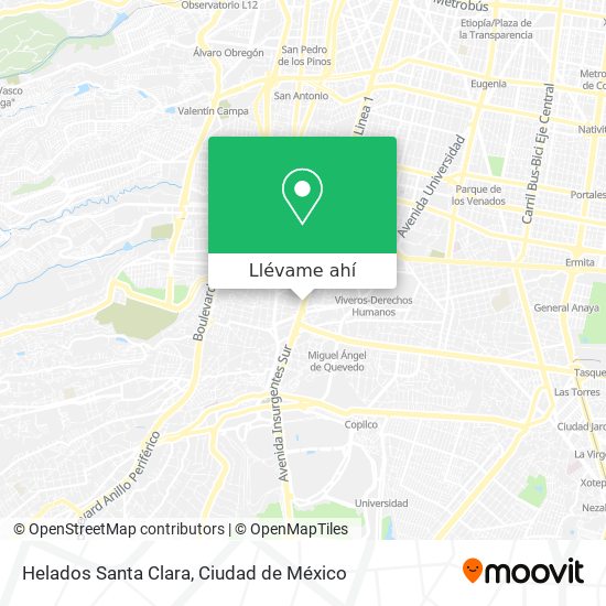 Mapa de Helados Santa Clara