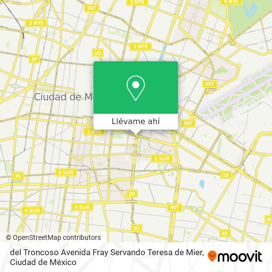 Mapa de del Troncoso Avenida Fray Servando Teresa de Mier
