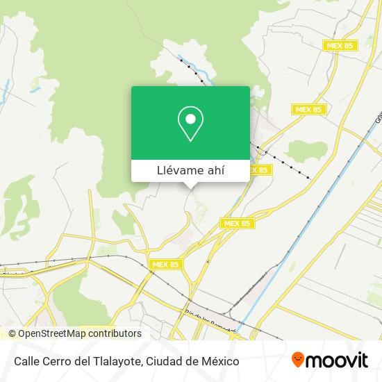 Mapa de Calle Cerro del Tlalayote