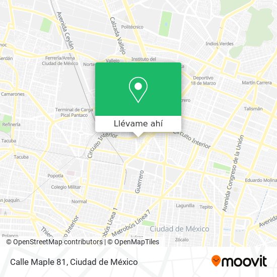 Mapa de Calle Maple 81