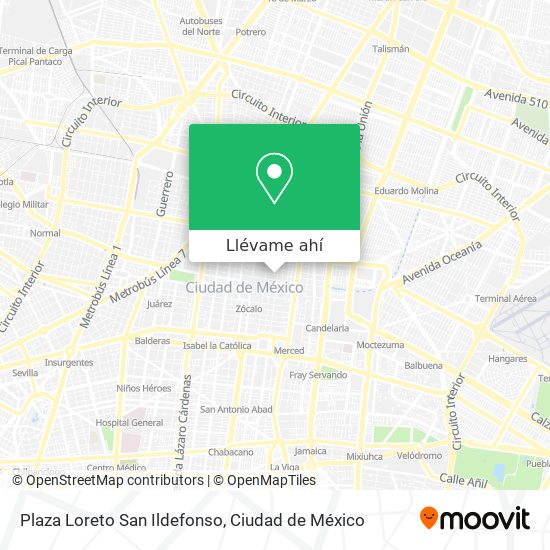 Mapa de Plaza Loreto San Ildefonso