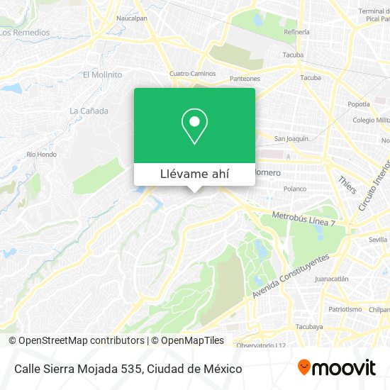 Mapa de Calle Sierra Mojada 535