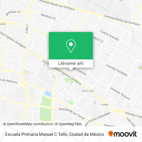 Mapa de Escuela Primaria Manuel C Tello
