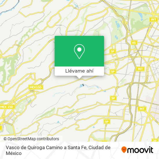 Mapa de Vasco de Quiroga Camino a Santa Fe