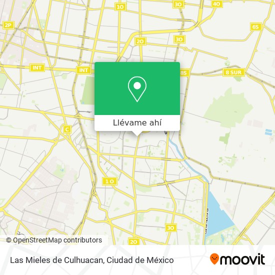 Mapa de Las Mieles de Culhuacan