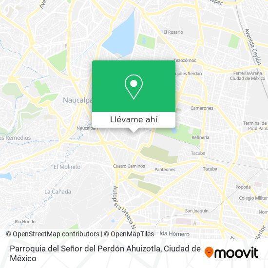 Mapa de Parroquia del Señor del Perdón Ahuizotla