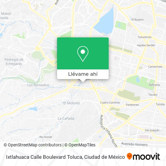 Mapa de Ixtlahuaca Calle Boulevard Toluca