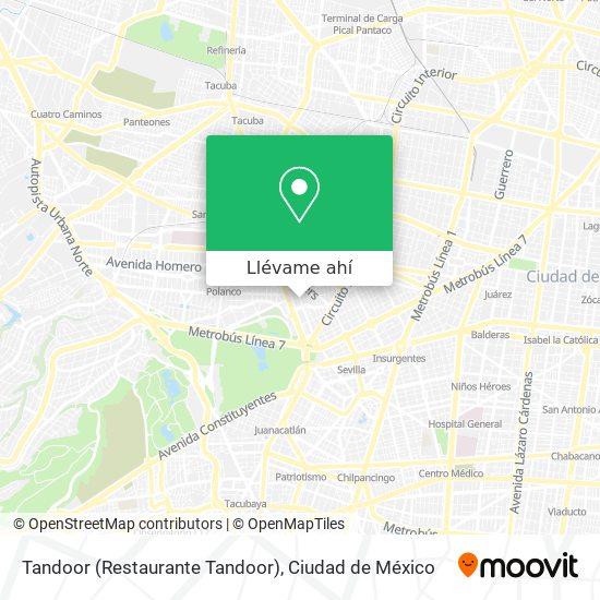 Mapa de Tandoor (Restaurante Tandoor)