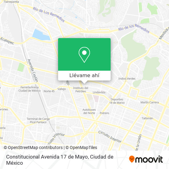 Mapa de Constitucional Avenida 17 de Mayo