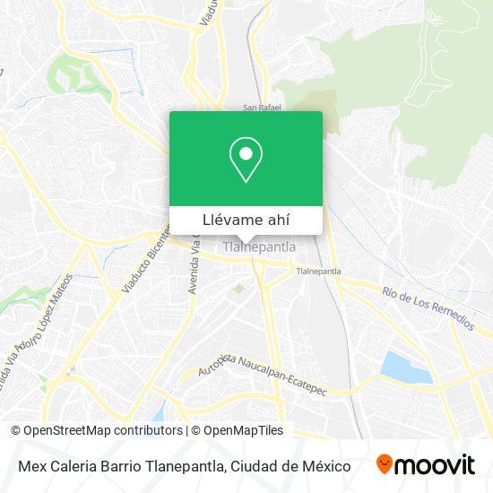 Mapa de Mex Caleria Barrio Tlanepantla