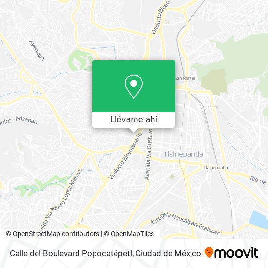 Mapa de Calle del Boulevard Popocatépetl