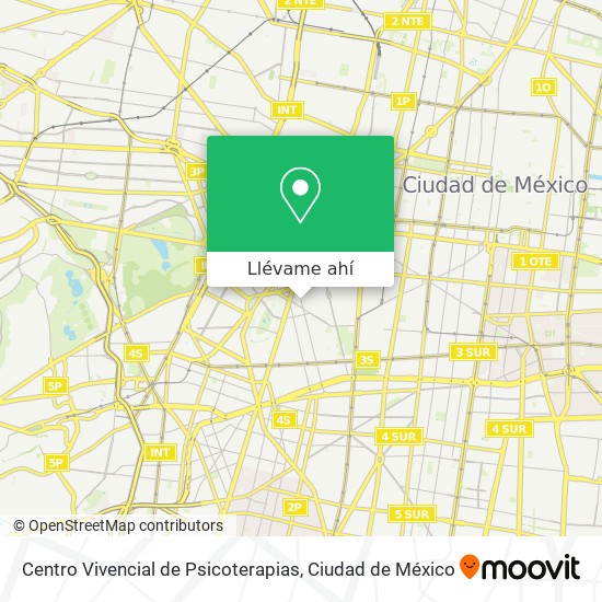 Mapa de Centro Vivencial de Psicoterapias