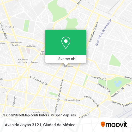 Mapa de Avenida Joyas 3121