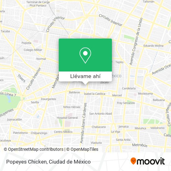 Mapa de Popeyes Chicken